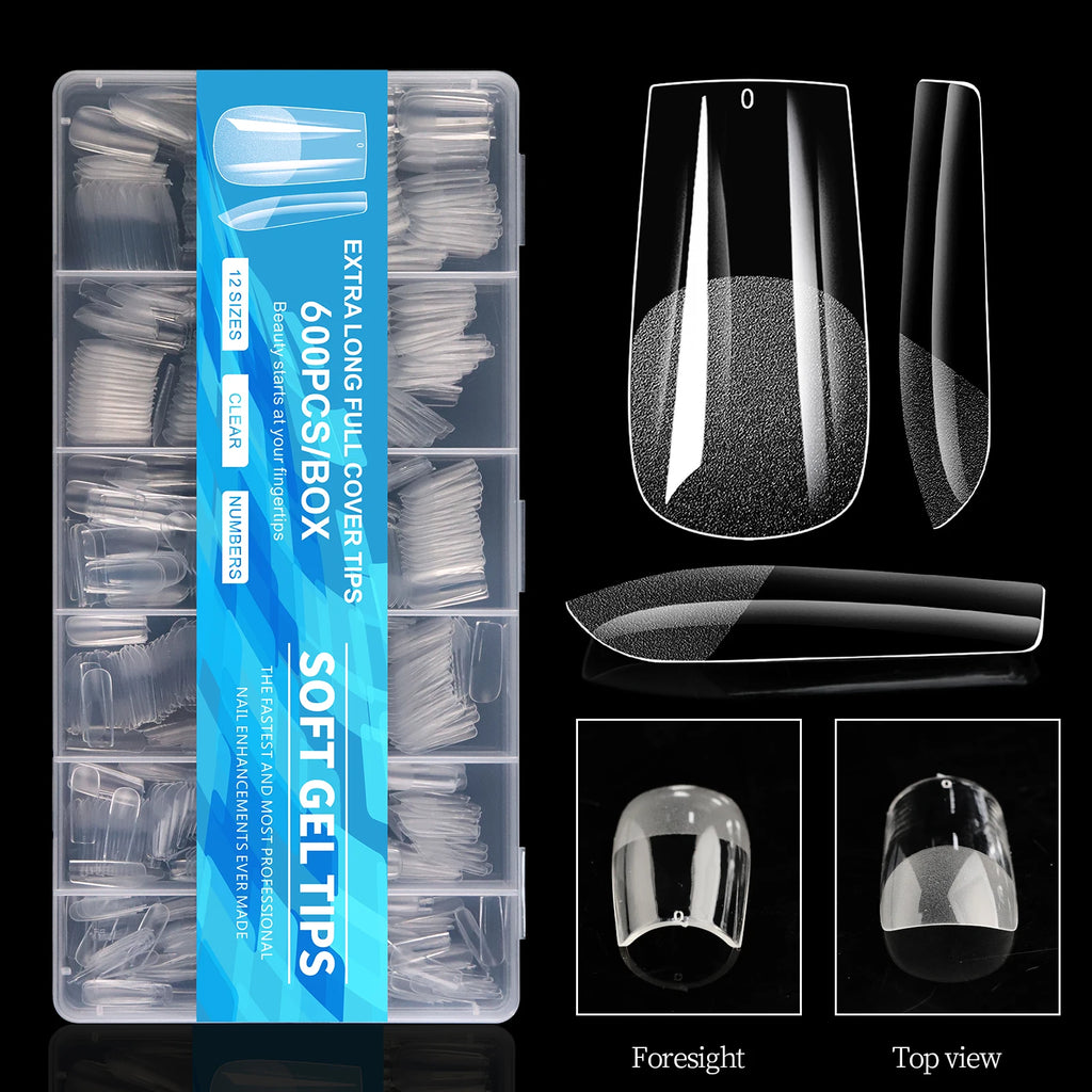 600Pcs Full Cover Press On Fake Nails