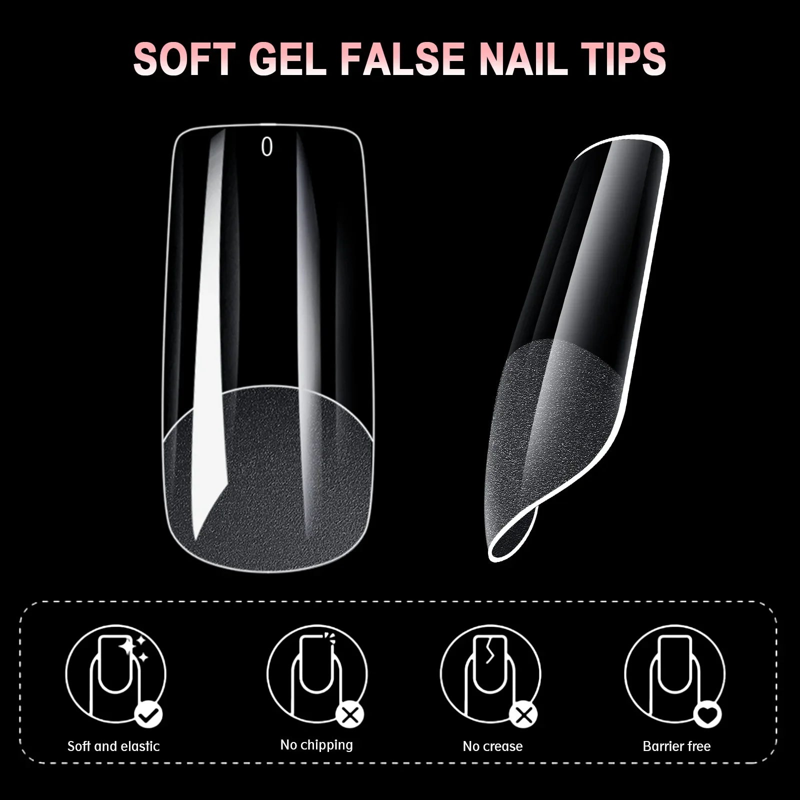 600Pcs Full Cover Press On Fake Nails